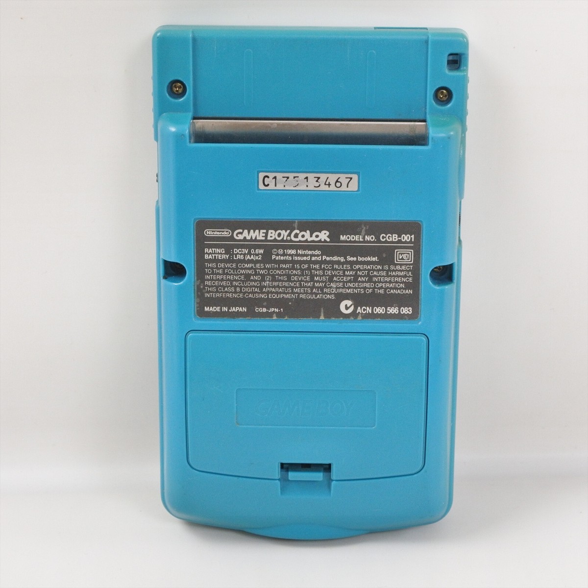 ゲームボーイ - GAME BOY COLOR ゲームボーイカラー 本体 青 CGB-001 ゲームボーイカラー本体 青