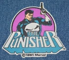 Original Vintage 1991 THE PUNISHER 3" Heat Transfer Iron-On Patch Marvel MCU