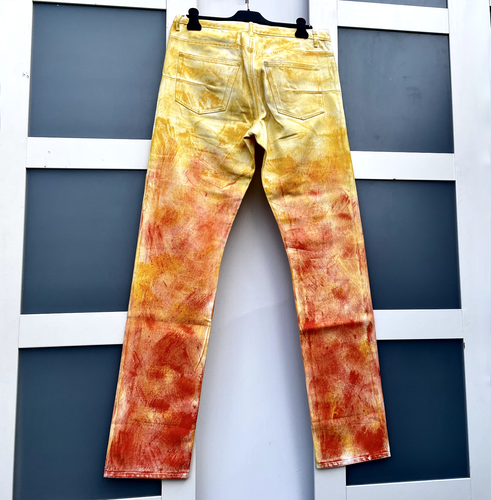 Jeans UltraRare & Great Dior Homme AW17 pintura multicolor prototipo - Imagen 18 de 23