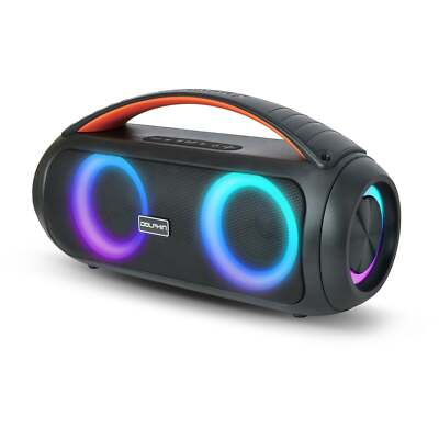 Dolphin LX-220 Waterproof Bluetooth Boombox Speaker w/DSP Bass Loud Ring  Lights