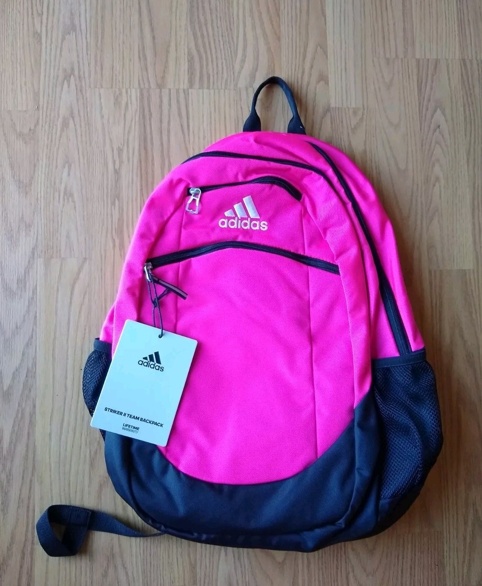 Adidas Striker II Team Laptop Backpack FullSize Neon Pink
