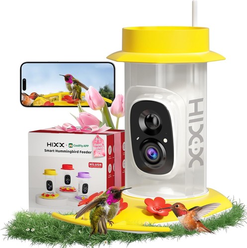HIXX Smart Hummingbird Feeder with Camera Solar Powered, AI Bird Recognition App - Picture 12 of 14