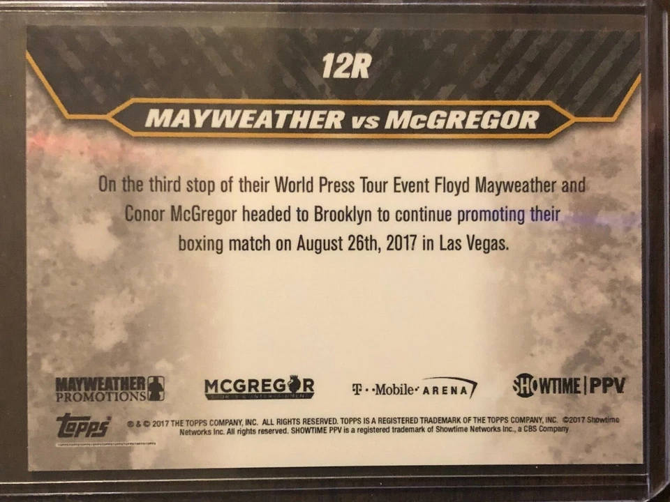 2017 Topps On-Demand Floyd Mayweather vs Conor McGregor #12R 06/10 - Image 2 of 2