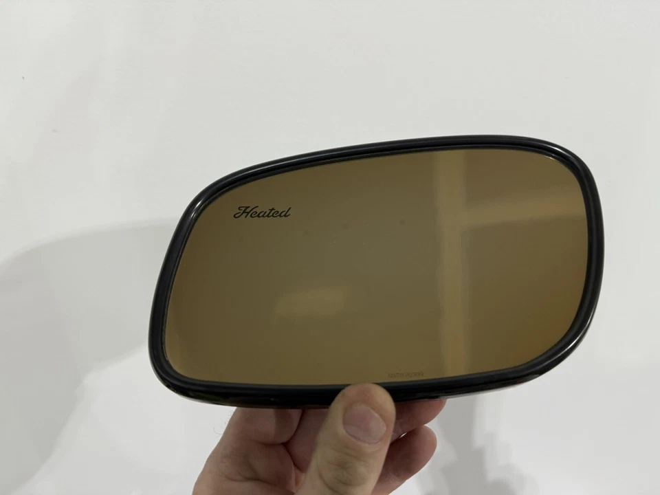98-11 Lincoln Town Car Driver Side Mirror Glass Heated Auto Dim Rare Gold Tint - Image 2 of 4