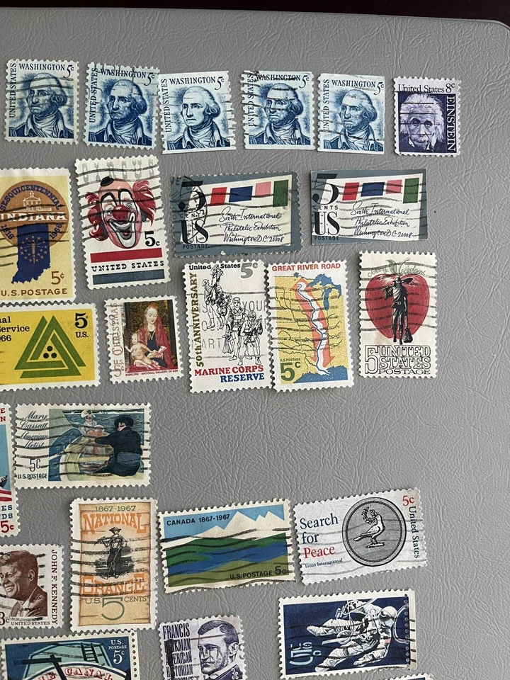 USA 51 Stamps 1966 - 1967, 2 Mints,49 Used,1 Block Of 3 ,see Photos - Image 3 of 4