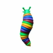 new Jaru Sensory Silly Slug - 7 In, Tactile Stretch Toy, Colorful green & Fun,