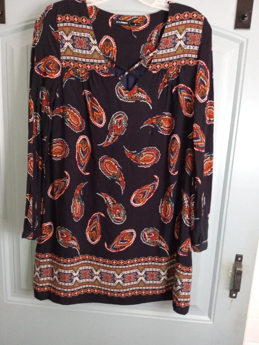 Blu Pepper Paisley Women's Dress Size Medium | eBay