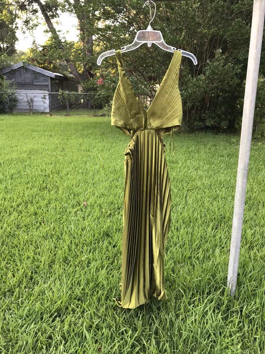 Sincerely Jules Emerald Green Pleated dress, medium