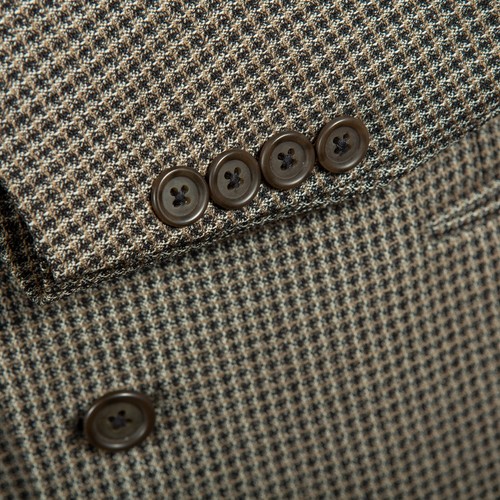 Daniel Hechter Mens Sport Coat 40R Gray Houndstooth Three Button Business Jacket - Picture 5 of 8