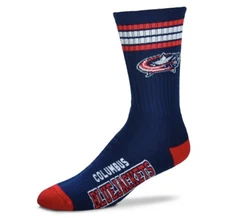 NHL Columbus Blue Jackets Socken 4-Stripe Deuce Socks For Bare Feet Socks