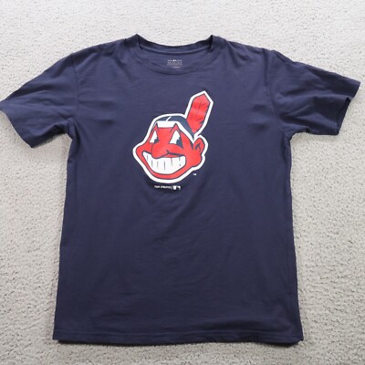 Cleveland Indians Shirt Adult Extra Small Kids Large 14-16 Chief Wahoo Baseball
