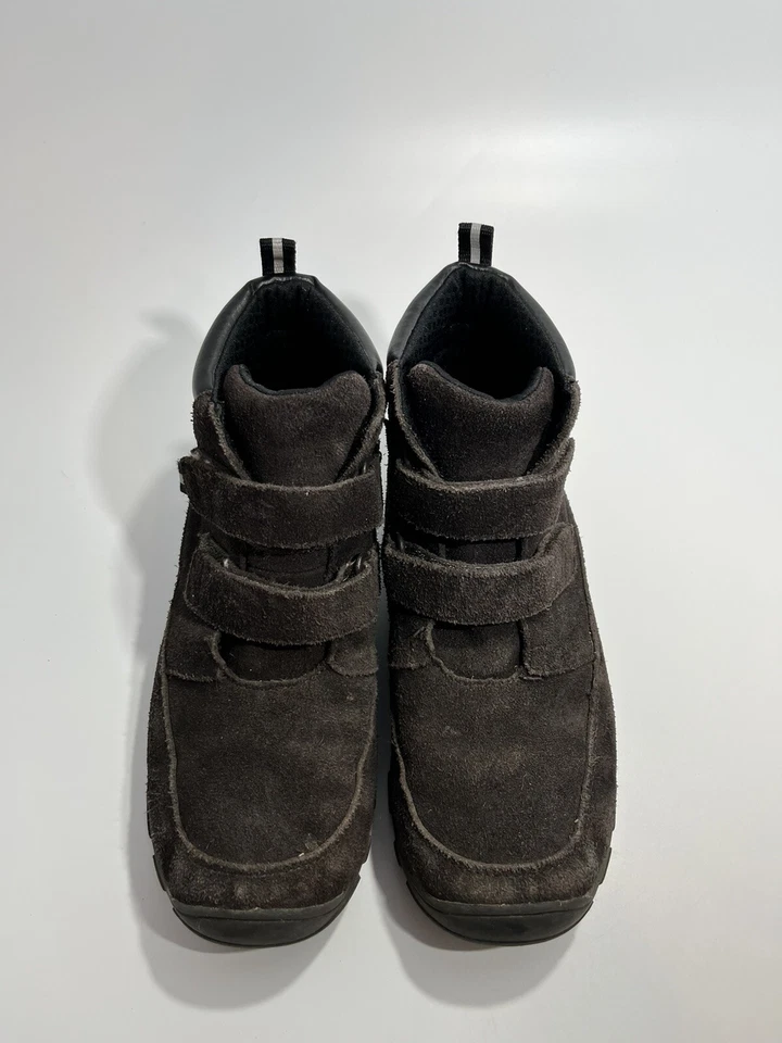 Lands' End Marrón Gamuza Todo Clima Sin usar, Puntera Senderismo Botas Gancho y Lazo Juveniles Talla 5 Foto 3 de 4