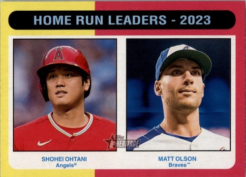 2024 Topps Heritage #307 Matt Olson / Shohei Ohtani 2023 Home Run League Leaders