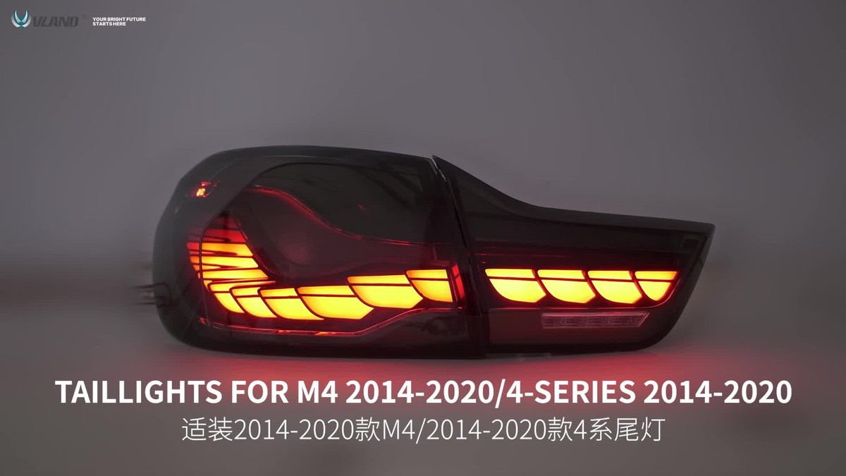 Pair LED Taillights For 14-20 BMW 4-Series M4 420i 430i 440i