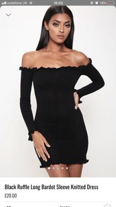 knitted bardot dress
