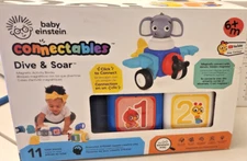 Baby Einstein Connectables Dive and Soar Magnetic Activity Blocks Steam Play Toy