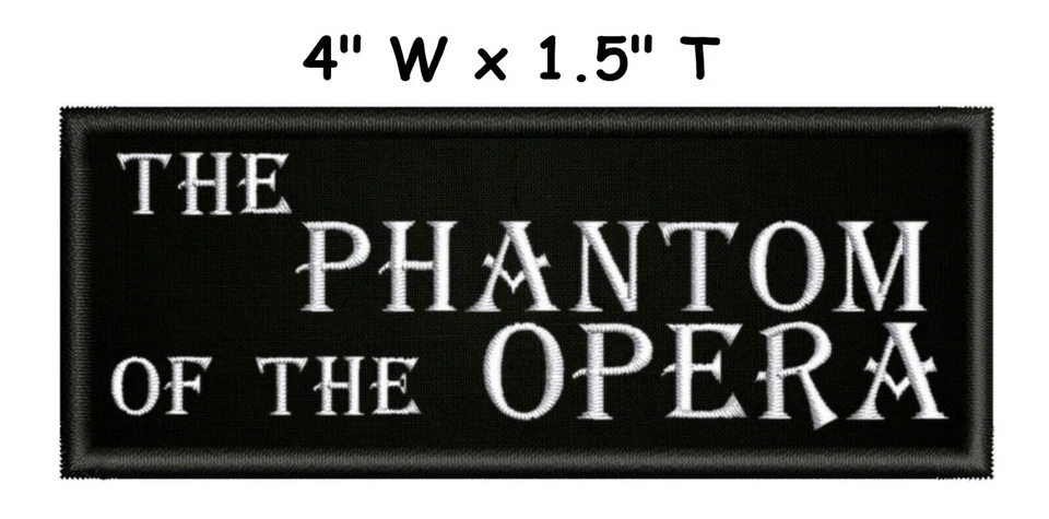 Phantom of the Opera Movie Patch 4" Embroidered Hook Loop Applique Halloween - Image 2 of 4