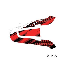 X2 For Cardo Packtalk EDGE Graphic Decal Protection Cover Sticker Red Stripe