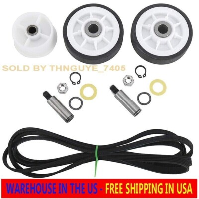 Maytag MDE9316AYW MDE3000AYW MDE9206AYW Dryer Roller Belt Pulley Repair Kit