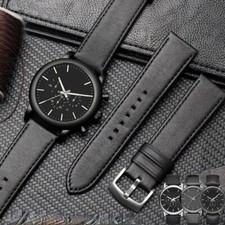 For Armani AR1692 1694 1732 1733 1737 1809 Leather Watchband Strap 20-22mm