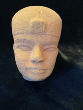 Vtg Souvenir Egypt Onnig of Cairo Museum Egyptian Mummy Sandstone Head Sculpture
