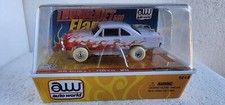 Auto World ThunderJet 500 Flames 1966 Chevy Nova SS White IWHEELS HO Slot Car