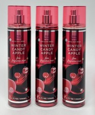 3 BATH BODY WORKS WINTER CANDY APPLE FINE FRAGRANCE MIST BODY SPRAY 8 OZ LARGE