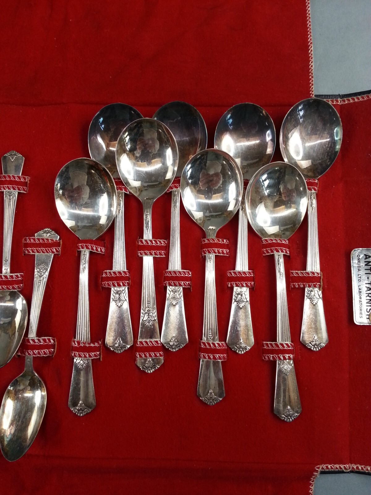 Antique 26pc Silverplate William Rogers Sectional IS 1932 Pattern Storage Case