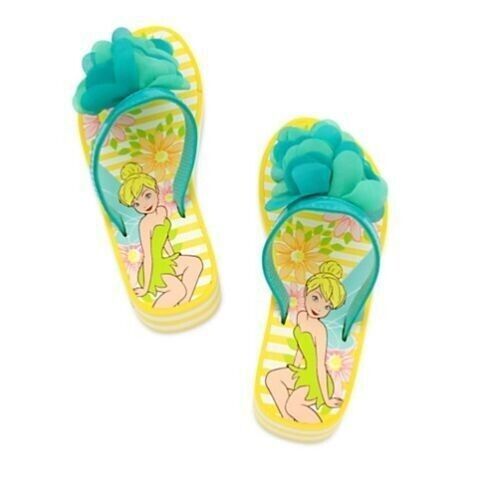 TINKER BELL DISNEY FAIRIES Platform  Sandals Thongs NWT 13/1 - Picture 1 of 1