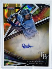Estanli Castillo 2022 Bowman Best GOLD LAVA Refractor Auto /75 Tampa Bay Rays