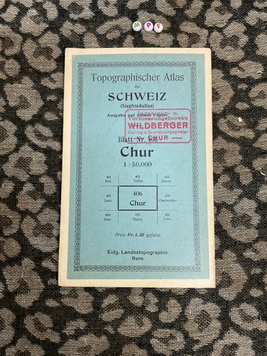 Rare Vintage Political Map of Switzerland. Fold out, 1926 , Schweiz Chur , VGC - Picture 2 of 3