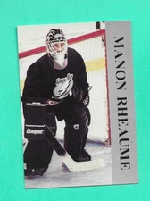 (1) MANON RHEAUME TAMPA BAY GOALIE PROMOTIONAL GREY BORDER NM+ CARD  (F3102)  