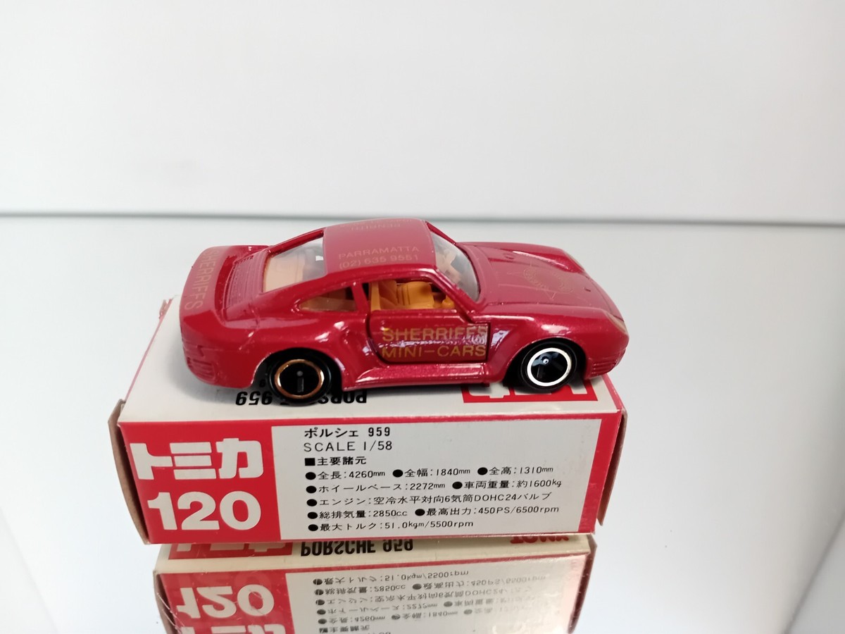 トミカ ポルシェ 959 シェリフ 黒 ミニカーショップ ケンボックス トミカ 赤箱(日本製)☆120-1-5