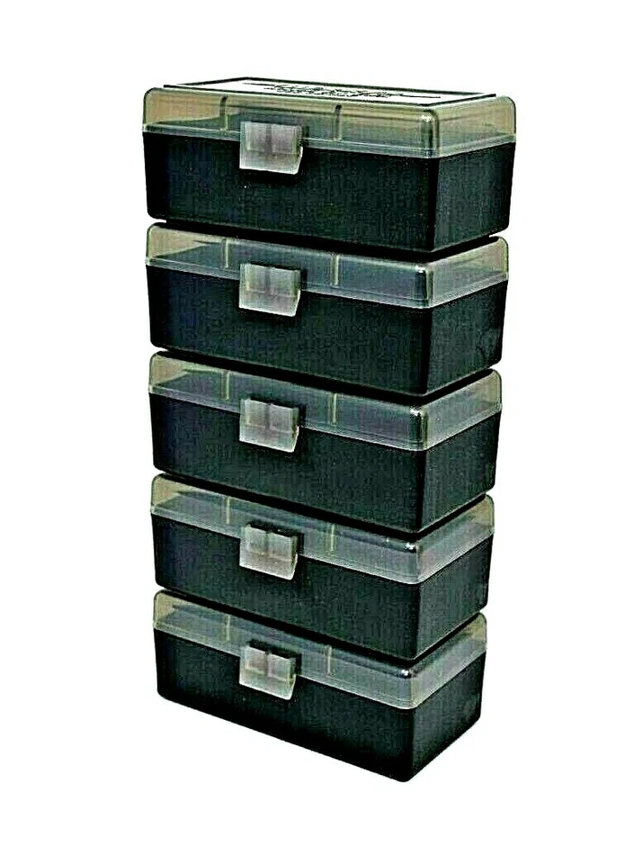 5 x CAJAS MUNICIÓN PLÁSTICO BERRY'S (5) HUMO/NEGRO 50 REDONDO 223/5,56 Foto 2 de 2