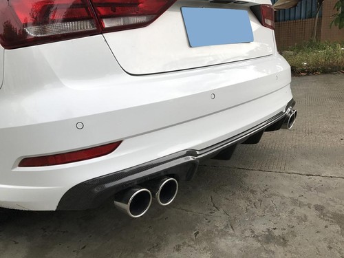 For Audi A3 Sline S3 Sedan 2017-18 REAL CARBON Rear Bumper Diffuser Lip Bodykit - Picture 9 of 16