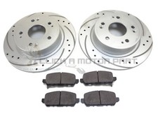 Rear 2 Drilled And Grooved Brake Discs And Pads For Honda HR-V 1.5 1.6 15-20