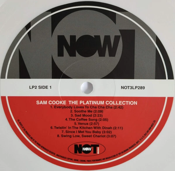 Sam Cooke The Platinum Collection - Cool White Color - 3LP - Brand New Vinyl - Image 3 of 4