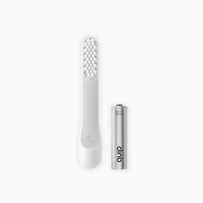 Sealed Quip Toothbrush Brush Head Replacement W Battery & 4.6 oz Mint toothpaste