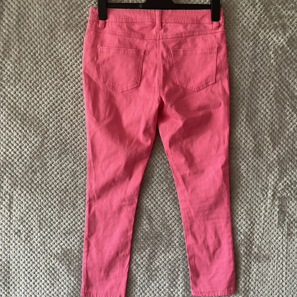 GEORGE WOMENS JEANS SIZE UK 12 PINK SKINNY WITH POCKETS - Image 2 of 4
