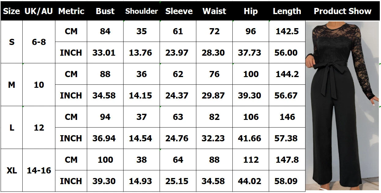 Ladies Lace Belt Jumpsuit Zipper Long Sleeve Work Long Playsuit Romper Pants UK - Picture 2 of 15