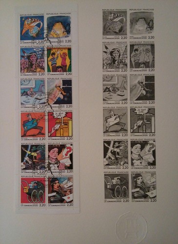 Journal Angoulême 12 timbres BD France 1988 Bilal Moebius Forest Tardi Mézières - Photo 4/5