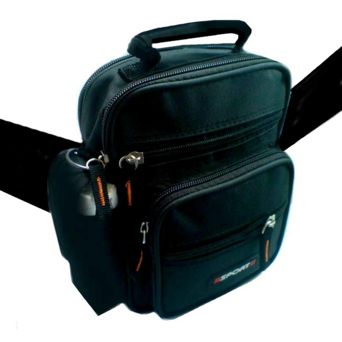Unisex Crossbody Bag Waist Bag Chest Bag and Fashion Crossbody Black Black Leather Crossbody Chest Bag, Leather Cross Body Sling  main image 2