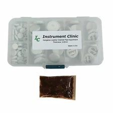 Kangaroo Leather Clarinet Pad Assortment (51 pads) w Adhesive Pellets