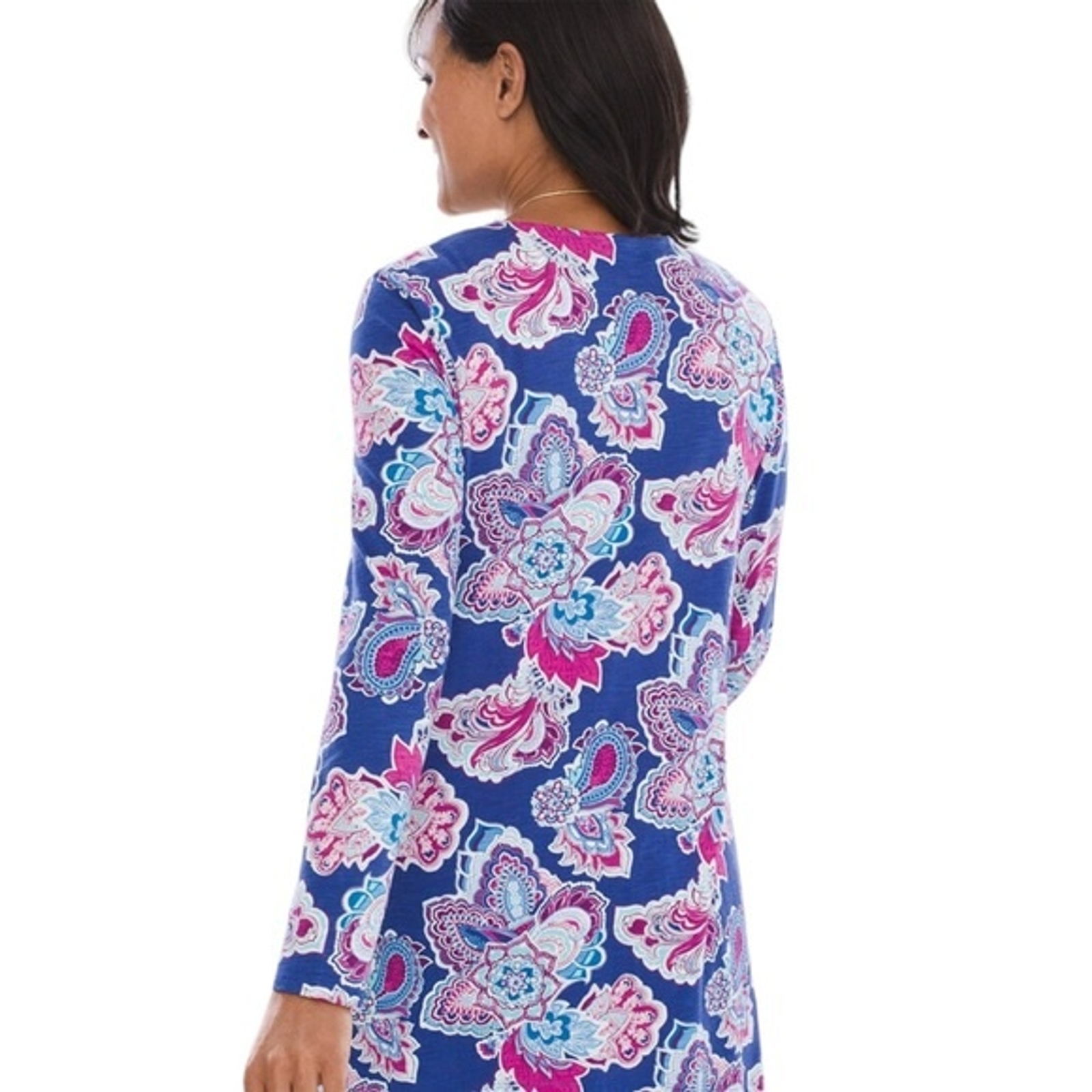 Chico's Vibrant Multi-Colored Duster Tee - Size 2 - image 2