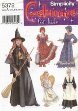 Simplicity Girl's Costume Pattern 5372 Size 2-12