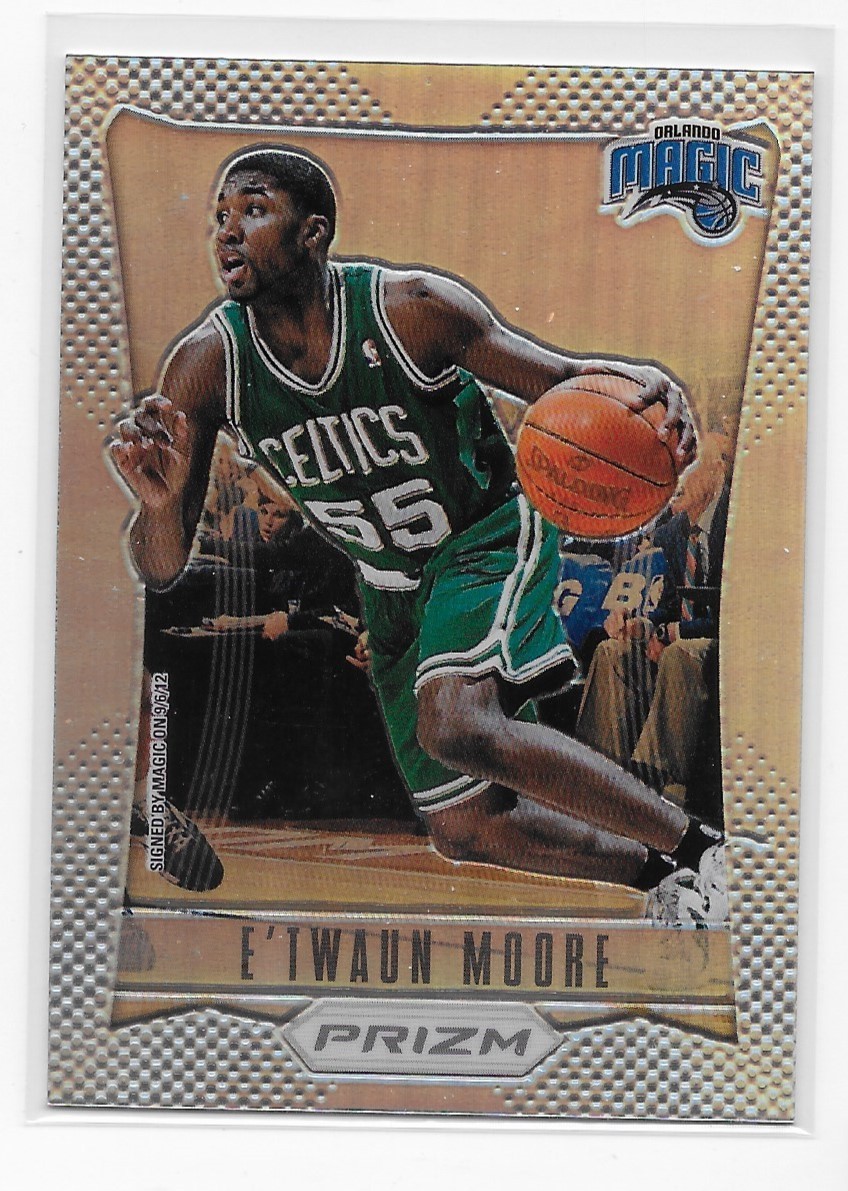 2012-13 Panini Prizm E'TWAUN MOORE Silver 1st Prizm Boston Celtics