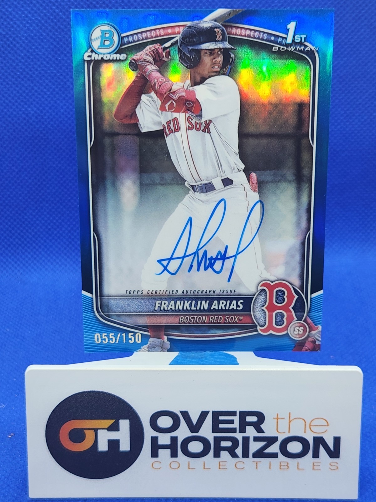 2025 Bowman Franklin Arias Chrome Auto Blue Refractor 1st RC /150