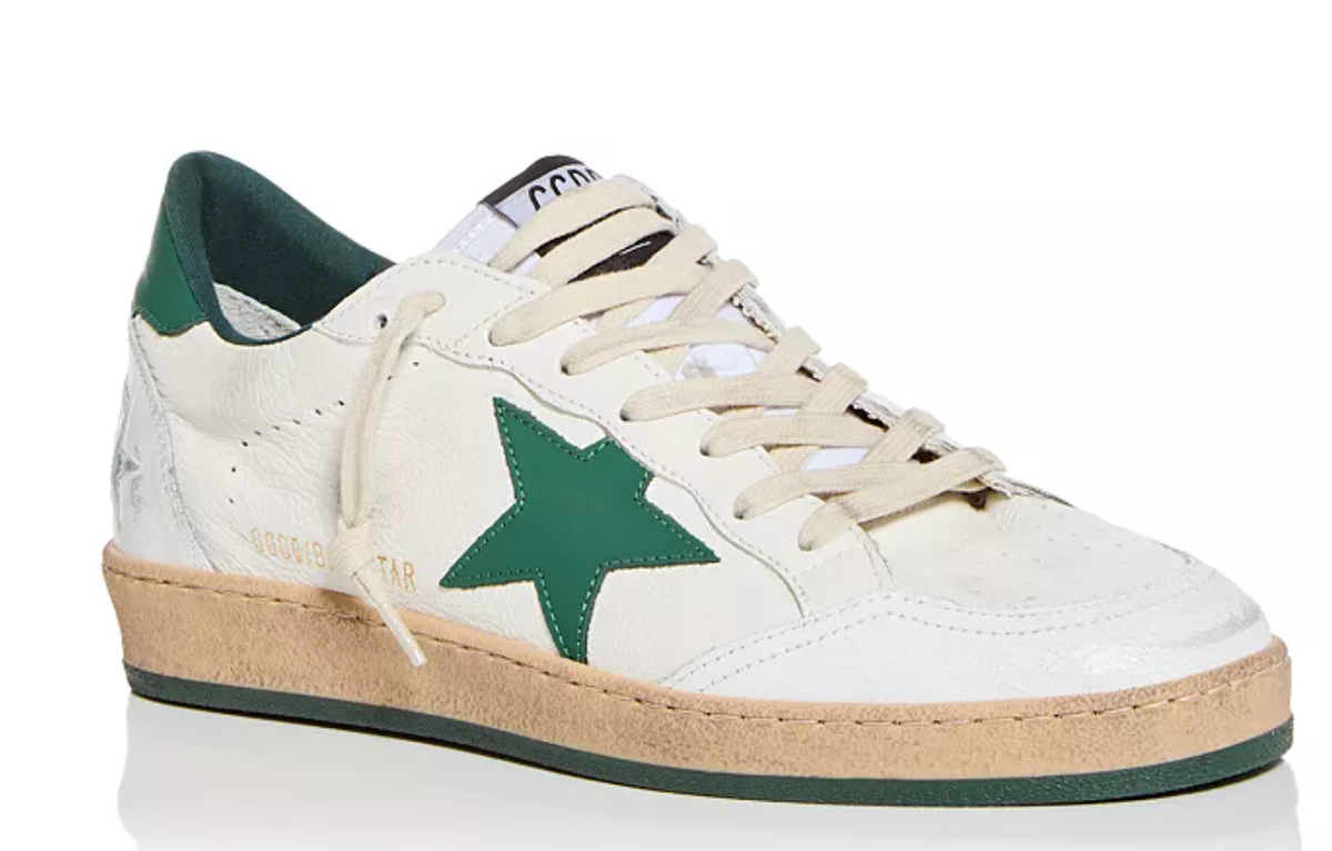 Size 7 - Golden Goose Ball Star Low White Green for sale online | eBay