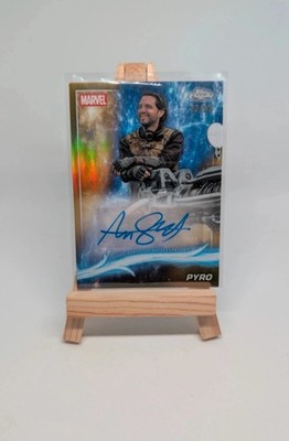 2025 Topps Marvel Studios Chrome Gold /50 - Aaron Stanford as Pyro AUTO #AA-AST