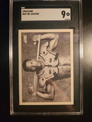 1990 Score Bo Jackson # 697 SGC 9 MINT *ICONIC!* Bo Knows Baseball + Football